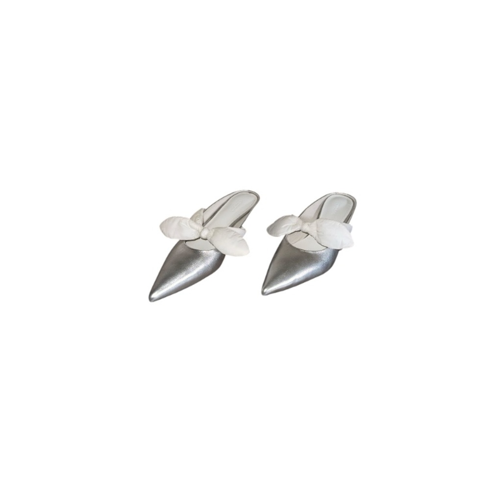 🆕 RUDSAK “Tavie” Silver Leather Mules - Women’s Size 37
